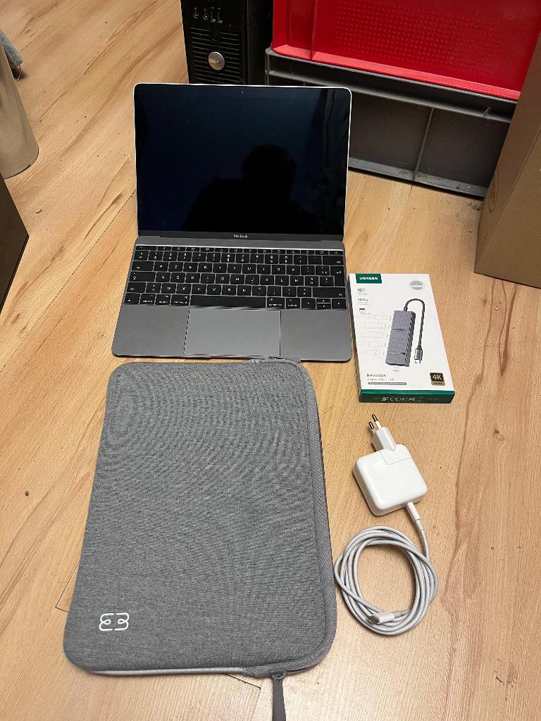 macbook retina 12', Computers en Software, Apple Macbooks, Gebruikt, MacBook, 12 inch, Minder dan 2 Ghz, 256 GB, 8 GB, Azerty