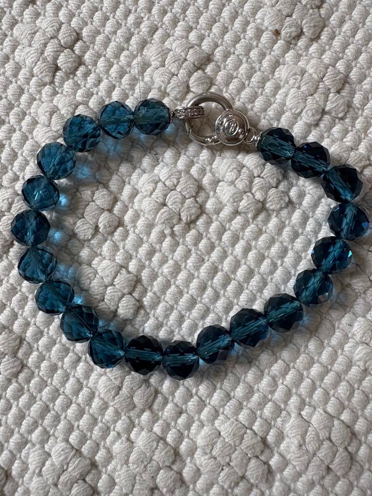 Danes armband, Bijoux, Sacs & Beauté, Bracelets, Enlèvement ou Envoi, Comme neuf, Bleu, Synthétique ou Plastique