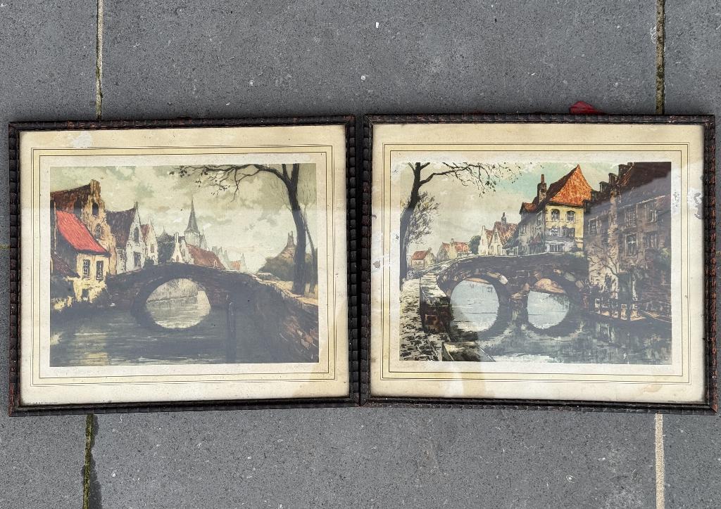 2 œuvres de Tinus Van Doorn, Antiquités & Art, Art | Peinture | Classique, Enlèvement ou Envoi