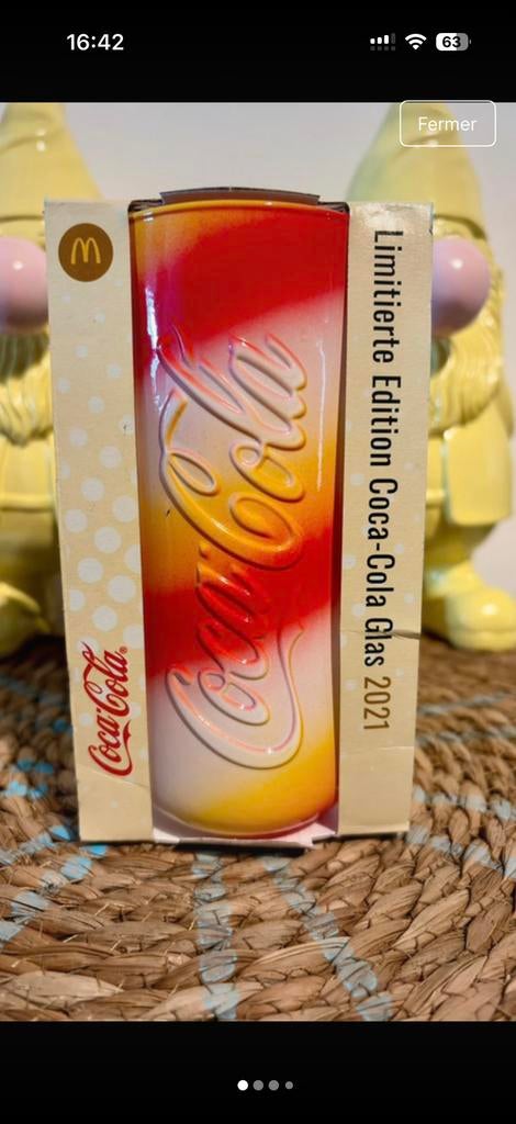 Verre Coca-Cola McDonald's 2021 - Édition Limitée 50 ans, Collections, Enlèvement, Neuf, Verre à soda