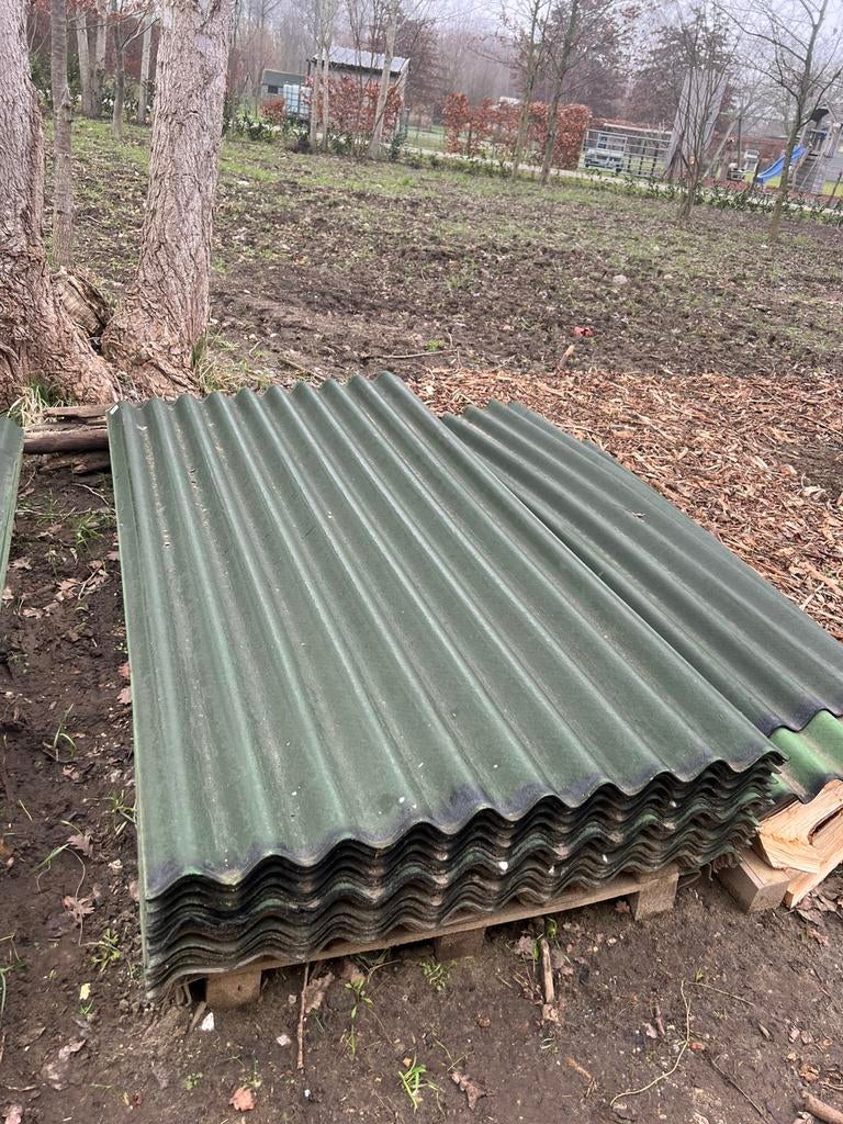 golfplaten bituma, Doe-het-zelf en Bouw, Dakpannen en Dakbedekking, Ophalen, Overige materialen, Overige kleuren, Zo goed als nieuw