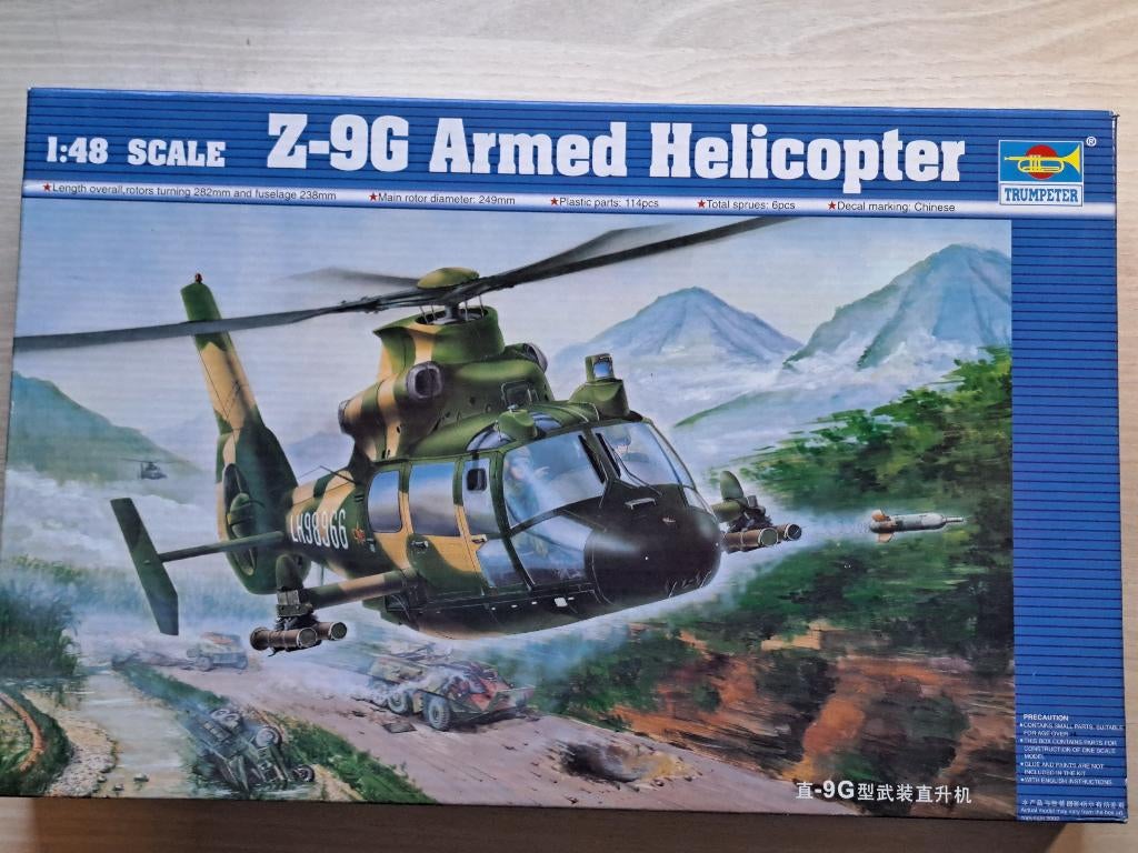 Trumpeter | No. 02802 | 1:48 - Z-9G Armed Helicopter, Hobby en Vrije tijd, Overige merken, Helikopter, Nieuw, Ophalen of Verzenden