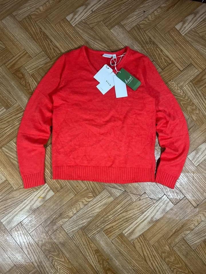 Pull Femme VILA Col V - Coloris Hibiscus Red- Taille S- Neuf, Enlèvement ou Envoi, Taille 36 (S), Vila, Neuf