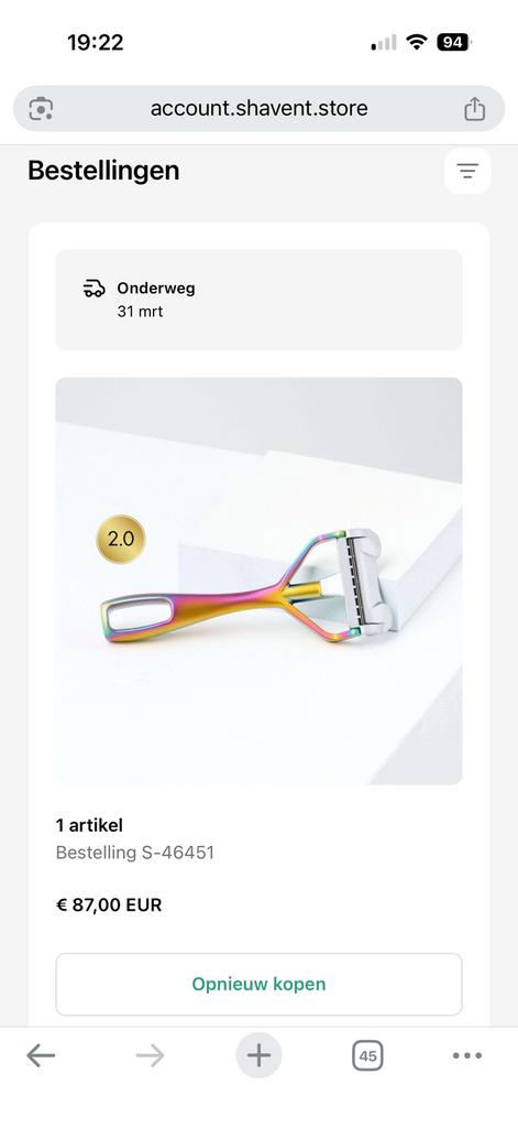 Shavent gilette scheermes, Ophalen, Zo goed als nieuw