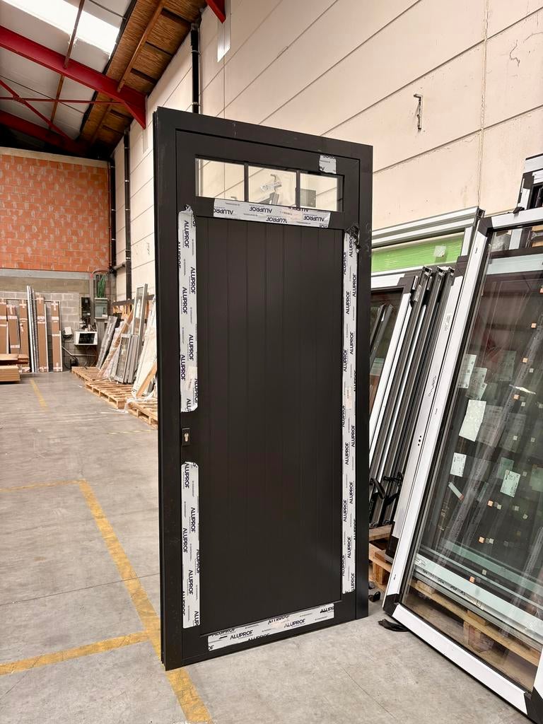 Aluminium deur antraciet, Bricolage & Construction, Châssis & Portes coulissantes, Enlèvement, Comme neuf, Aluminium