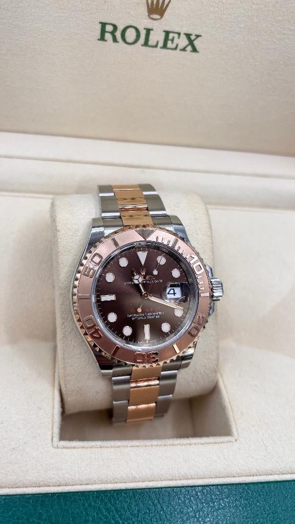 Rolex Yacht-Master– “Choco Dial”– Complete set – Topconditie, Rolex, Polshorloge, Ophalen of Verzenden, Zo goed als nieuw