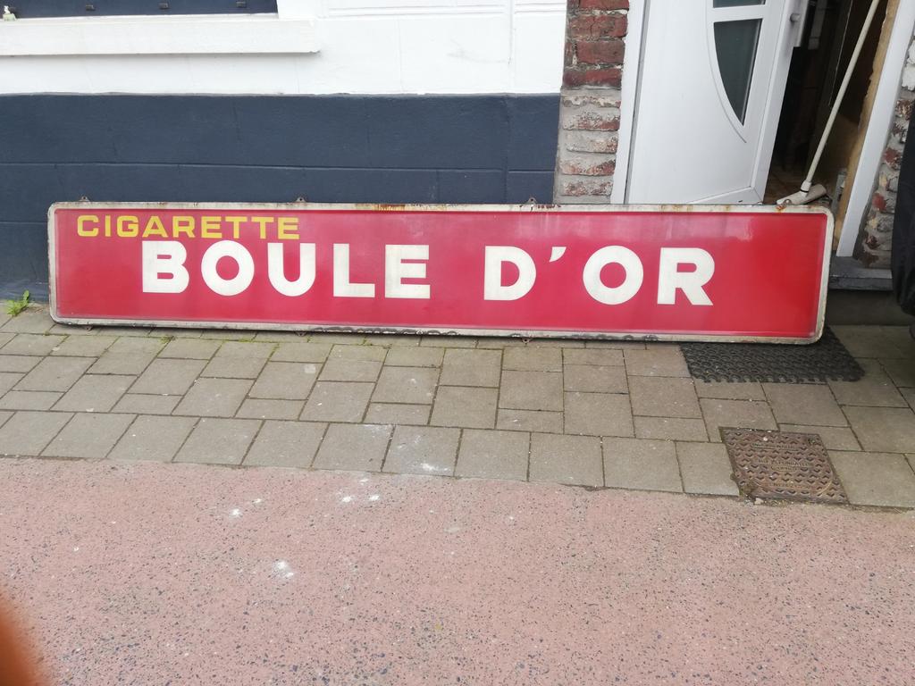 Assiette en émail Boule d'or 1951, Collections, Marques & Objets publicitaires, Enlèvement