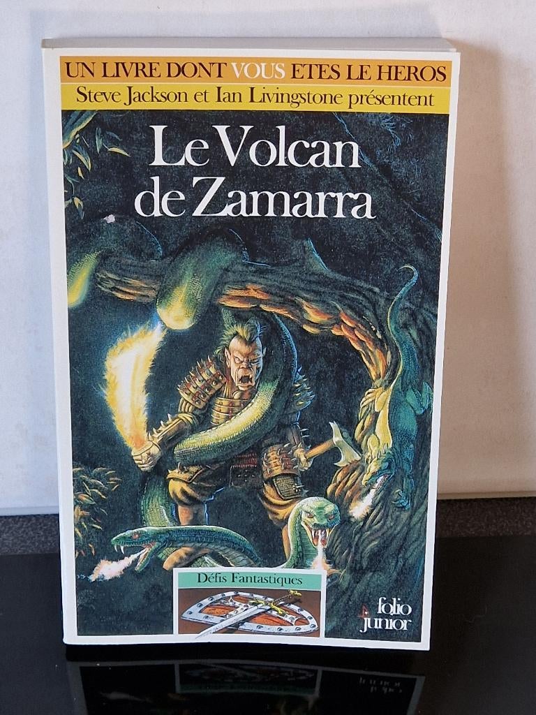 Ldvelh Le Volcan de Zamarra Défis Fantastiques 39, Steve jackson et Ian Livingstone, Enlèvement ou Envoi, Fiction, Comme neuf