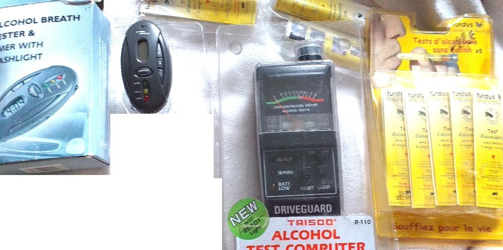 Lot test alcool +Test d'alcoolémie par ordinateur , neuf, Envoi