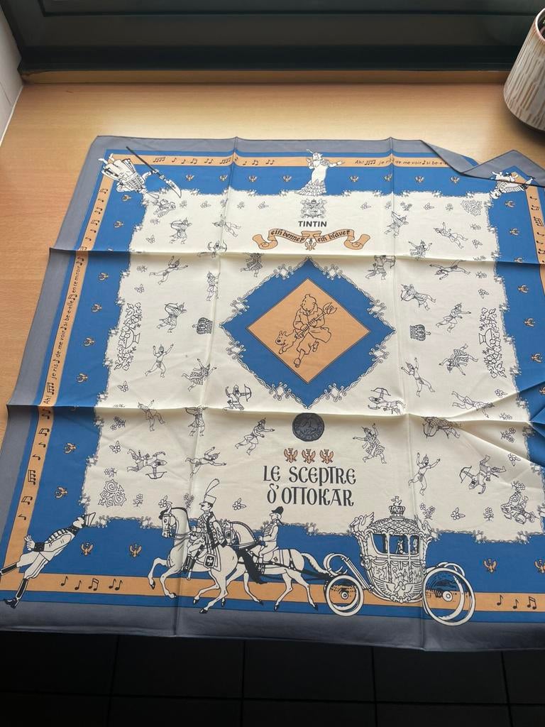 Tintin foulard sceptre en soie, Ophalen