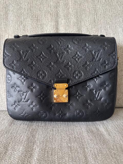 Louis vuitton pochette empreinte metis zwart, Enlèvement, Utilisé, Noir, Sac à main