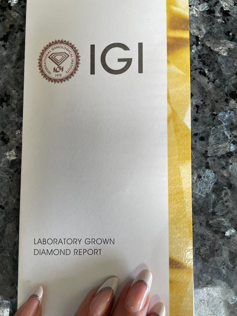 NIEUWE!! Geelgouden ring14 kt met lab-grown hoofddiamant, Handtassen en Accessoires, Ringen, Ophalen, Nieuw