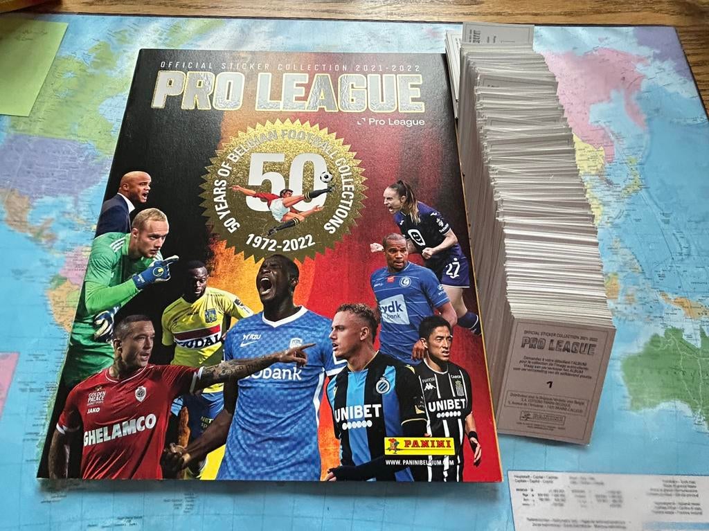 Panini Belgie ‘ Pro league 2021/22’ compleet, Ophalen of Verzenden, Zo goed als nieuw, Meerdere stickers
