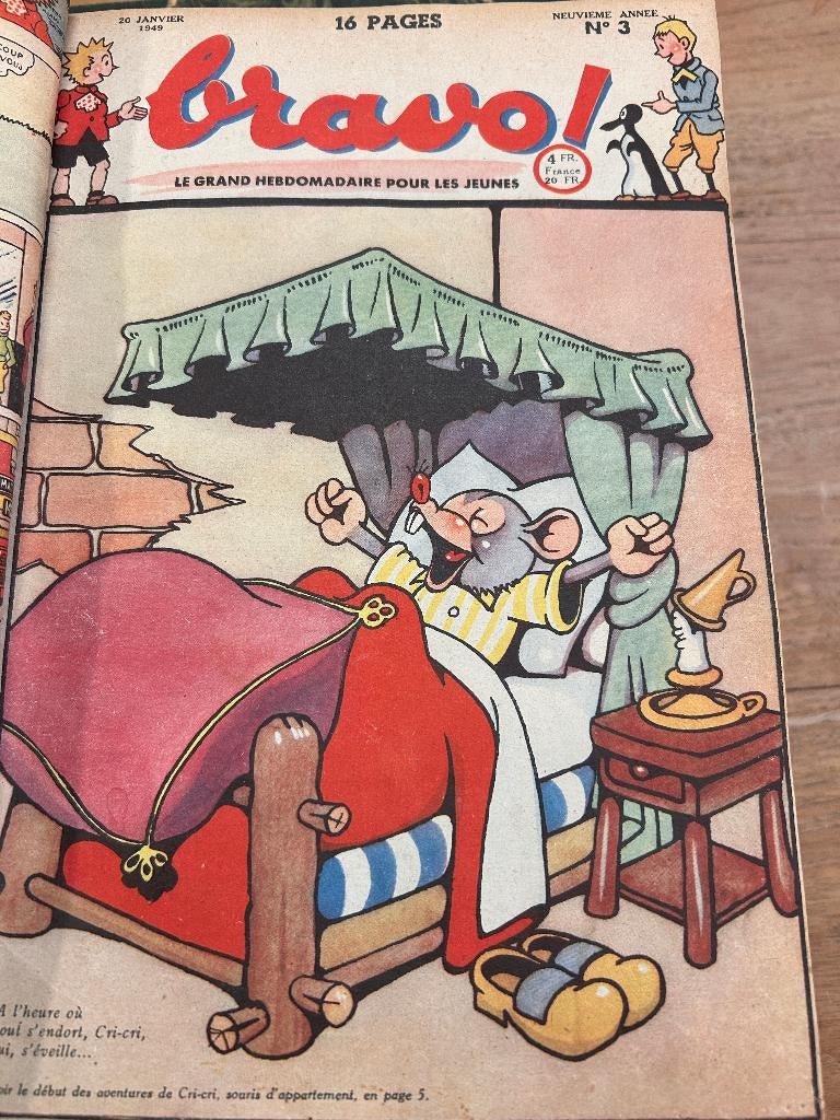 Bravo jaargangen 1949-1950 (Franstalig), Meerdere stripboeken, Ophalen of Verzenden, Gelezen