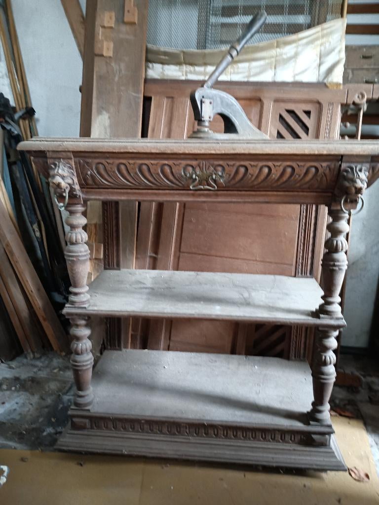 Antiek eiken dressoir tafeltje, met ladet!, Huis en Inrichting, Ophalen, Gebruikt, 50 tot 100 cm, Met lade(s)