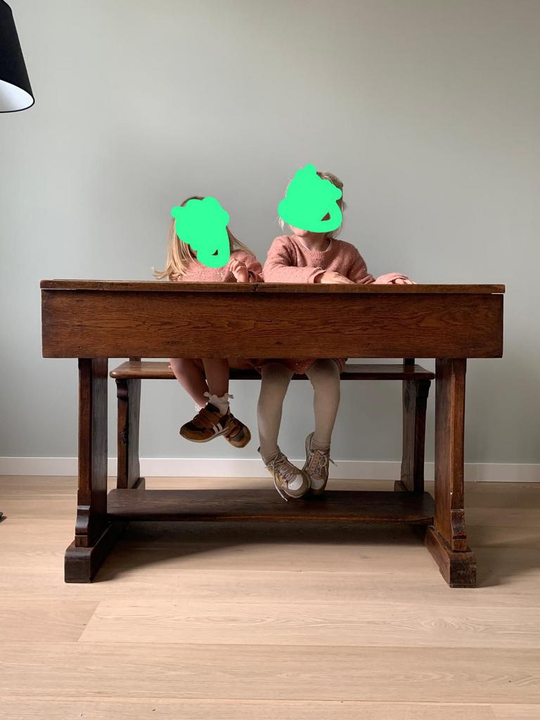 Vintage schoolbankje in zeer goede staat, Ophalen, Zo goed als nieuw