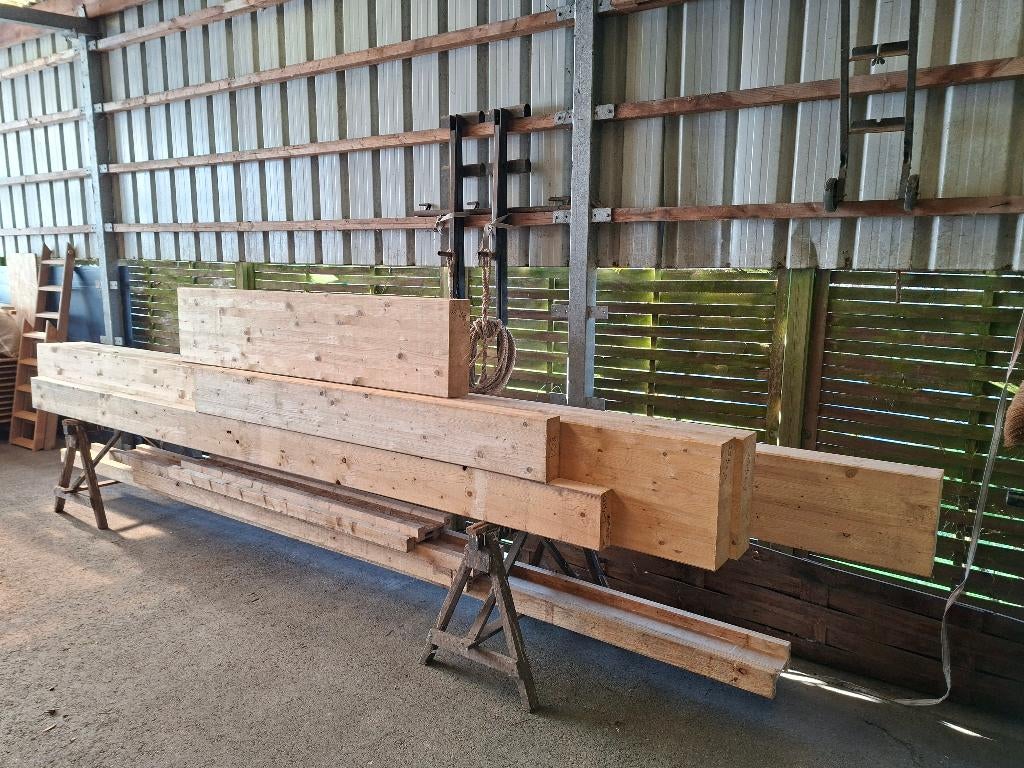 Gelamelleerde liggers/balken, Doe-het-zelf en Bouw, Ophalen, Zo goed als nieuw, Balk, Vuren