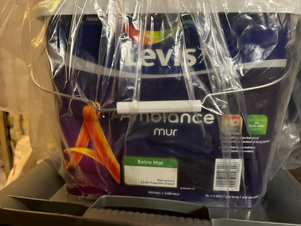 Peinture Levis Ambiance Mir 2x5 litres 1140 coquille d'oeuf, Bricolage & Construction, Enlèvement, Peinture