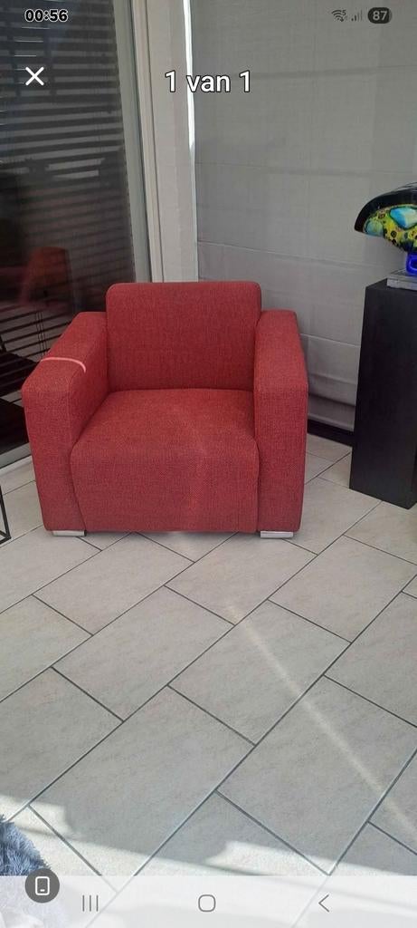 Rode zetel, Huis en Inrichting, Fauteuils, Ophalen