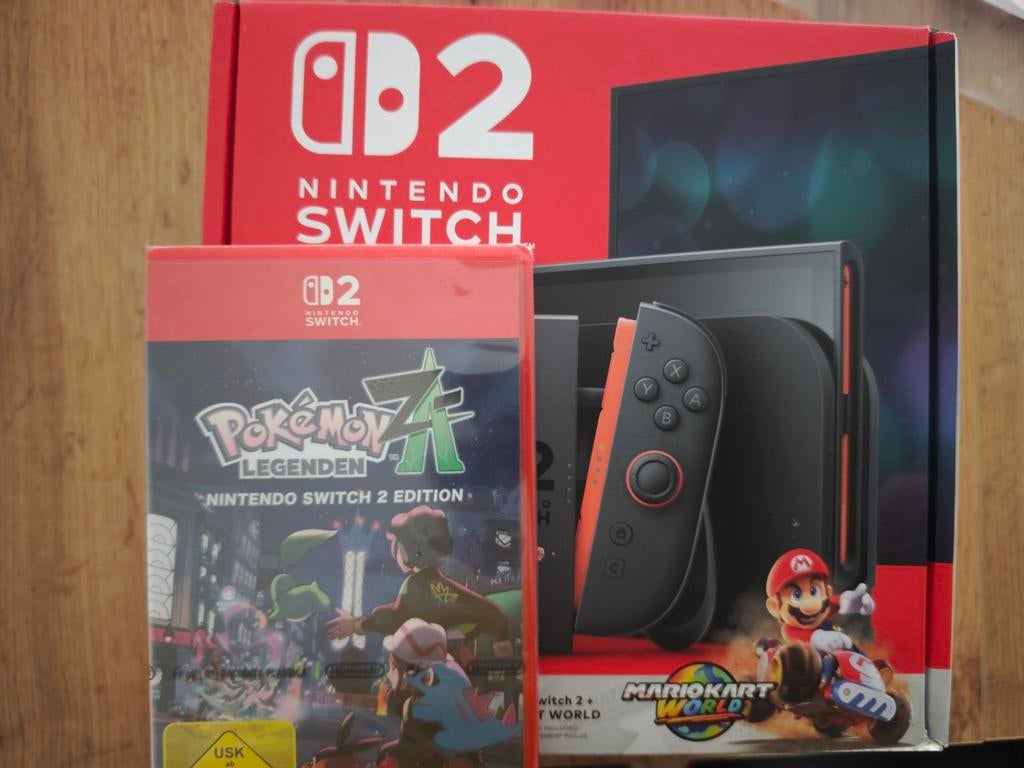 Nintendo Switch 2 neuve Mario Kart pack + jeu Pokemon ZA, Games en Spelcomputers, Spelcomputers | Nintendo Switch, Ophalen, Nieuw