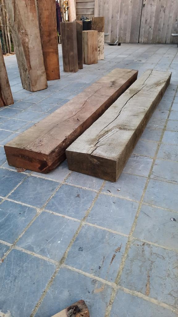 Massieve eiken en olmen balken, Ophalen, Balken