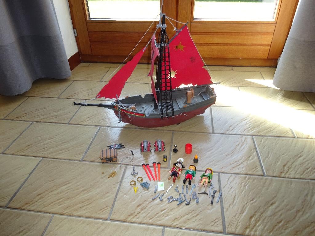 Playmobil piratenboot, Kinderen en Baby's, Speelgoed | Playmobil, Ophalen of Verzenden, Zo goed als nieuw, Complete set