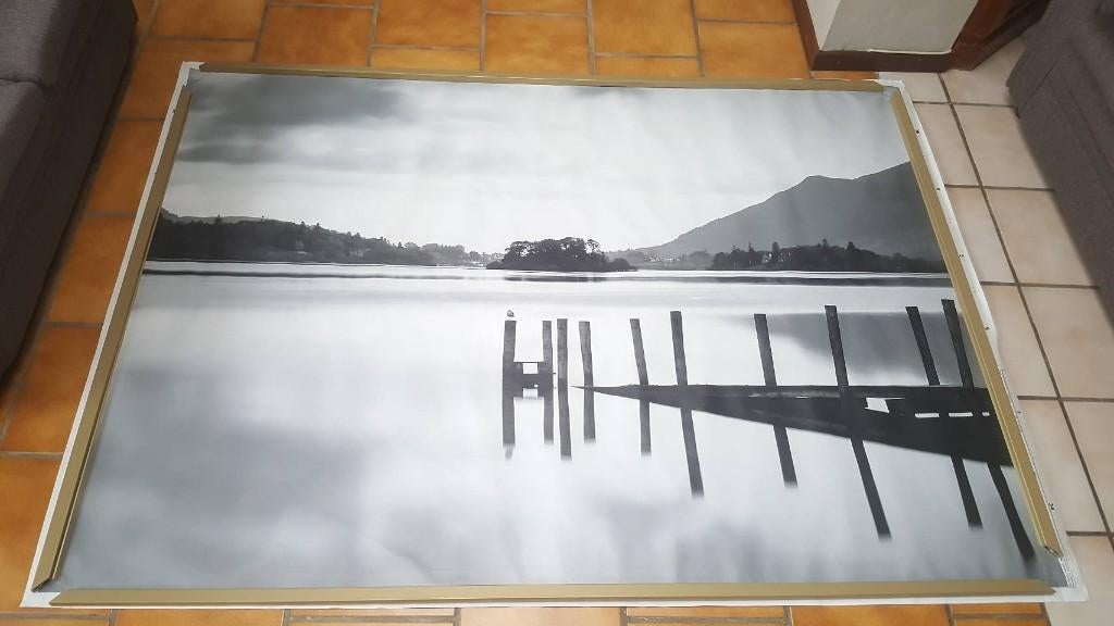 Toile avec cadre métallique, Métal, Comme neuf, Enlèvement, Panneau mural