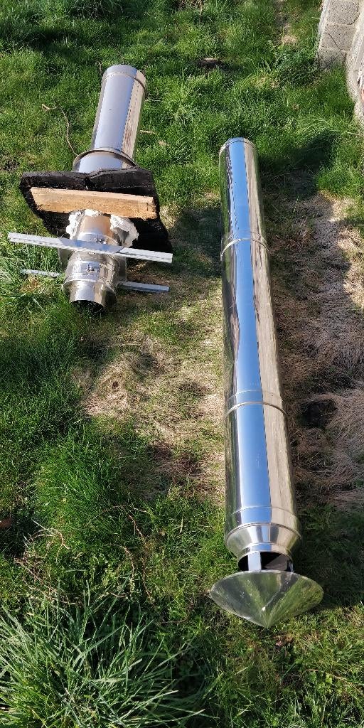 Inox rookkanaal diam. 150mm, Doe-het-zelf en Bouw, Ophalen, Inox, Gebruikt, Overige typen