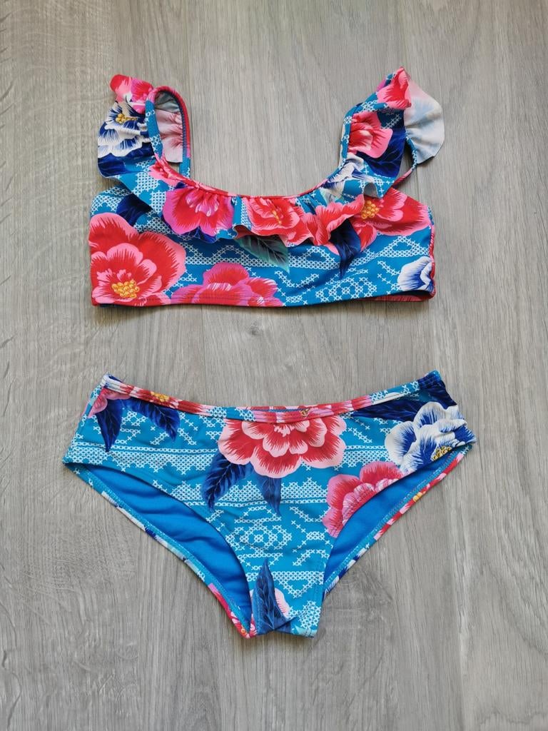 Blauwe bikini - maat 140, Kleding | Dames, Badmode en Zwemkleding, Ophalen of Verzenden, Roze, Bikini