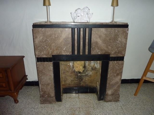 Prachtige Art Déco schouw vintage oude haard, Ophalen, Gebruikt, Inbouwhaard, Overige soorten