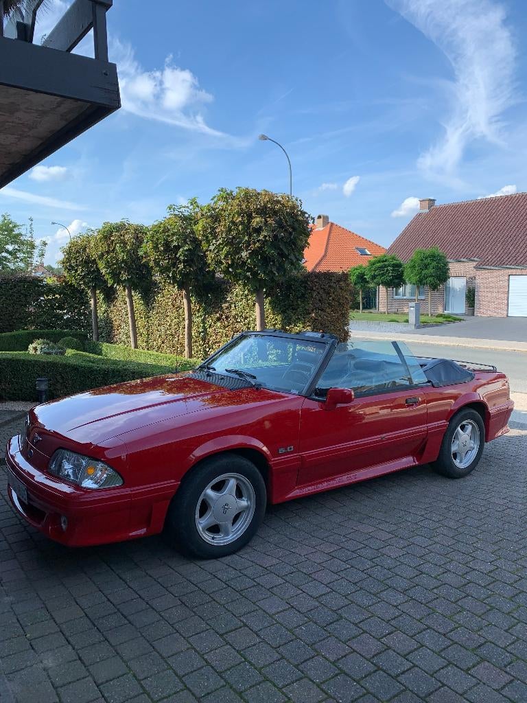 Prachtige Mustang GT 5.0 Cabrio 1992, Auto's, Ford USA, Achterwielaandrijving, 5000 cc, Cabriolet, Leder