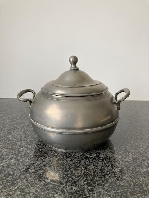 Ancien bocal en étain avec couvercle, Antiquités & Art, Enlèvement ou Envoi