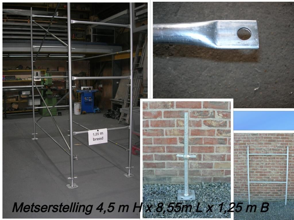 metsersteiger 4,50 m hoog x 8,55 m L x 1,25 m B - stellingen, Bricolage & Construction, Bricolage & Rénovation Autre, Neuf, Enlèvement