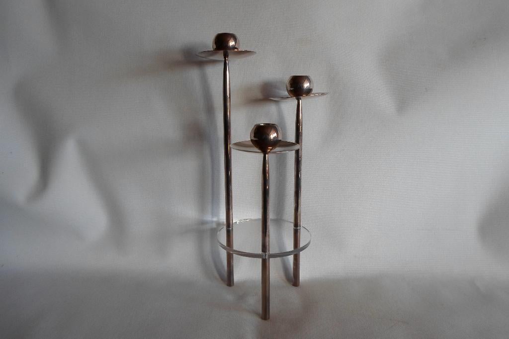 Bougeoir en métal argenté Mesa Italy, Enlèvement