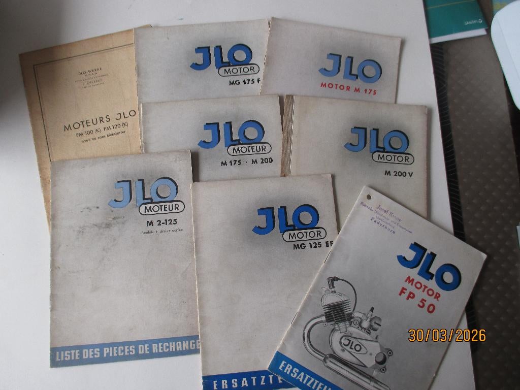 JLO originele boekjes, Motoren, Handleidingen en Instructieboekjes, Ophalen of Verzenden