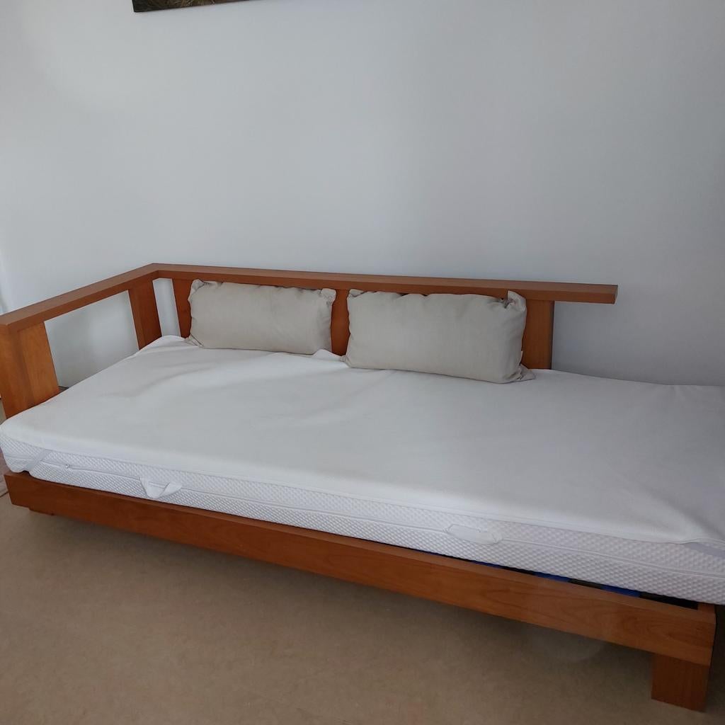 Canapé bed, Ophalen, Eenpersoons, Bruin, Zo goed als nieuw