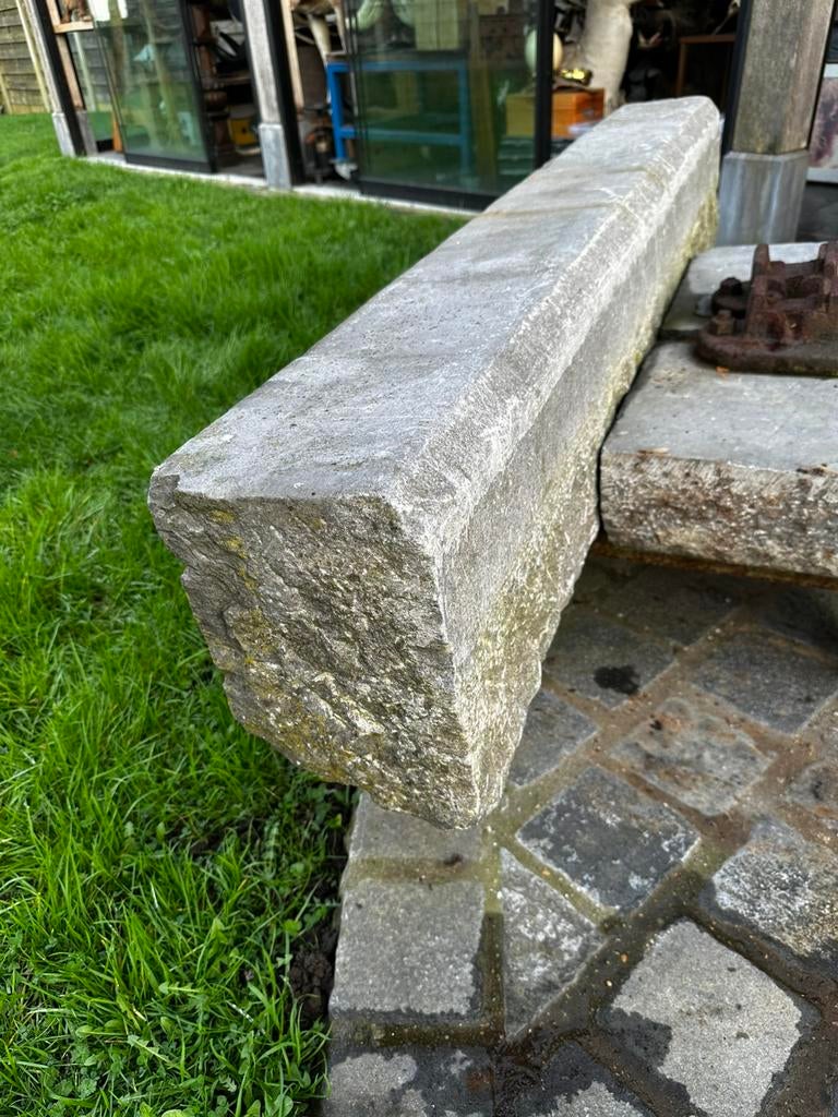 Oude blauwstenen arduin dorpel of borduur, Enlèvement, Comme neuf