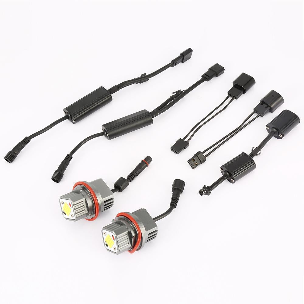 LED ANGEL EYES MW Série 5, E60, M5, 2006, 2007, 160W, Paire,, Autos : Pièces & Accessoires, Éclairage, BMW, Neuf, Enlèvement ou Envoi