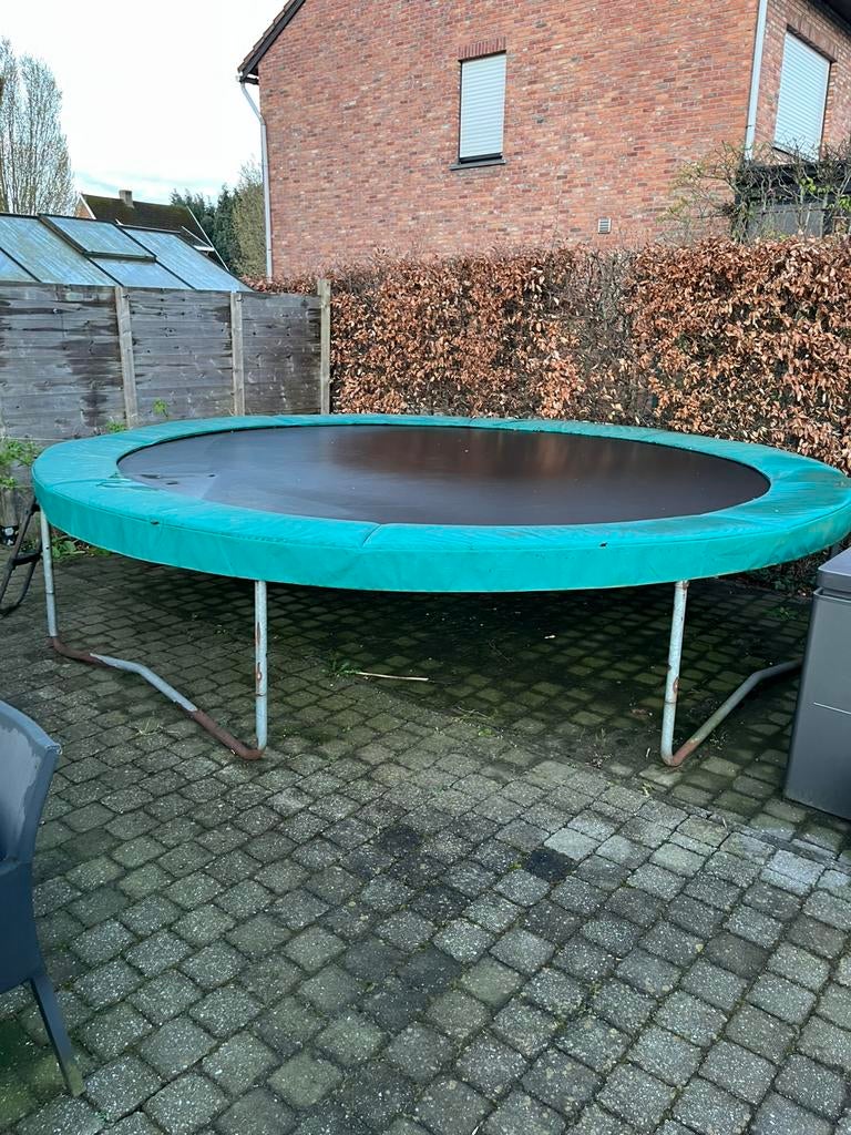 Trampoline Berg 400cm rond, Ophalen, Gebruikt
