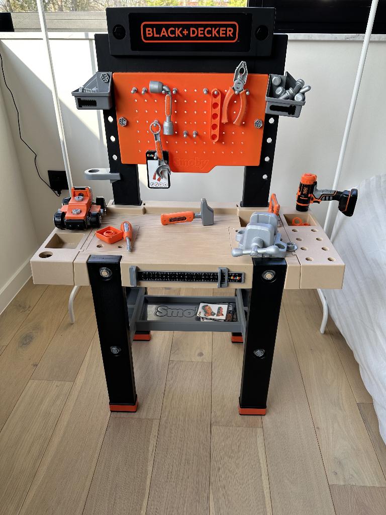 Black & Decker werkbank voor kinderen met tools (smoby), Ophalen, Zo goed als nieuw, Bouwen