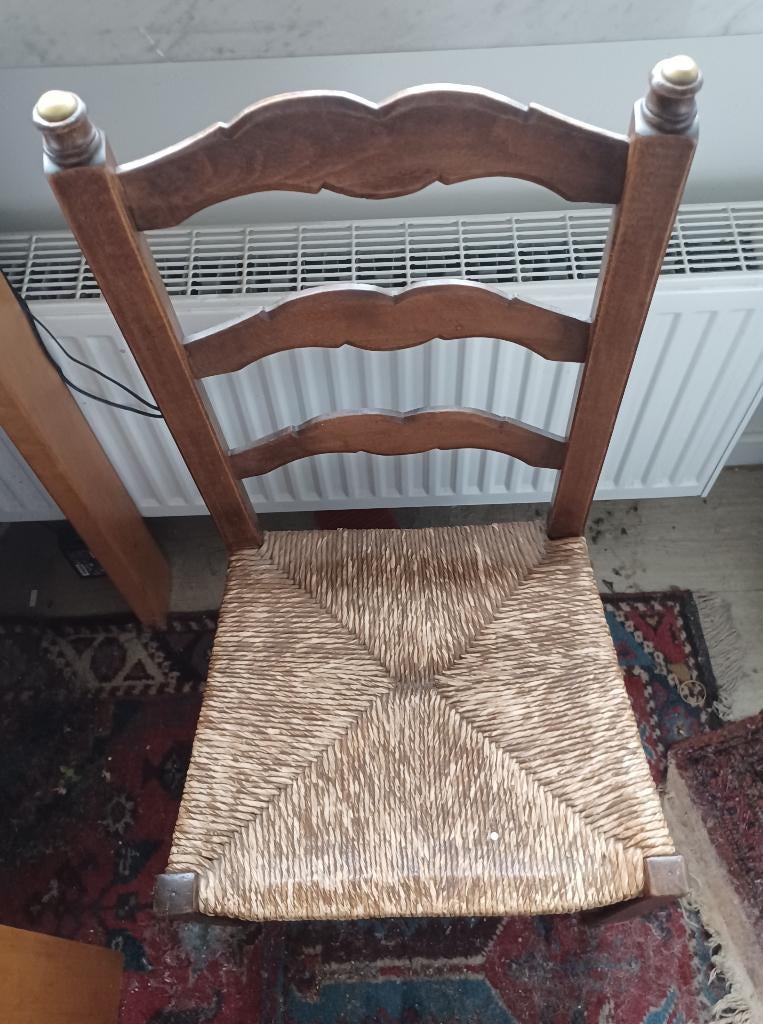 Petite chaise d'enfant en osier antique, Enlèvement, Utilisé