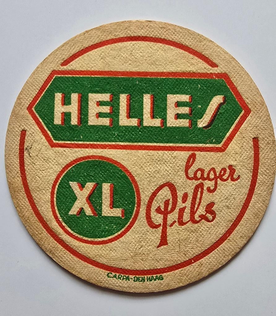 XL Helles sous-bock bierviltje bierdeckel coaster, Collections, Enlèvement ou Envoi, Utilisé, Sous-bock
