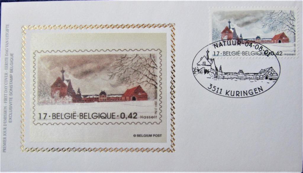 FDC OP ZIJDE- TOERISME- HASSELT, Ophalen of Verzenden, Gestempeld, Plaats of Gebouw