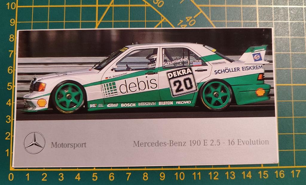 Sticker DTM Mercedes 190 AMG Evo II 1991 Michael Schumacher, Enlèvement ou Envoi, Comme neuf