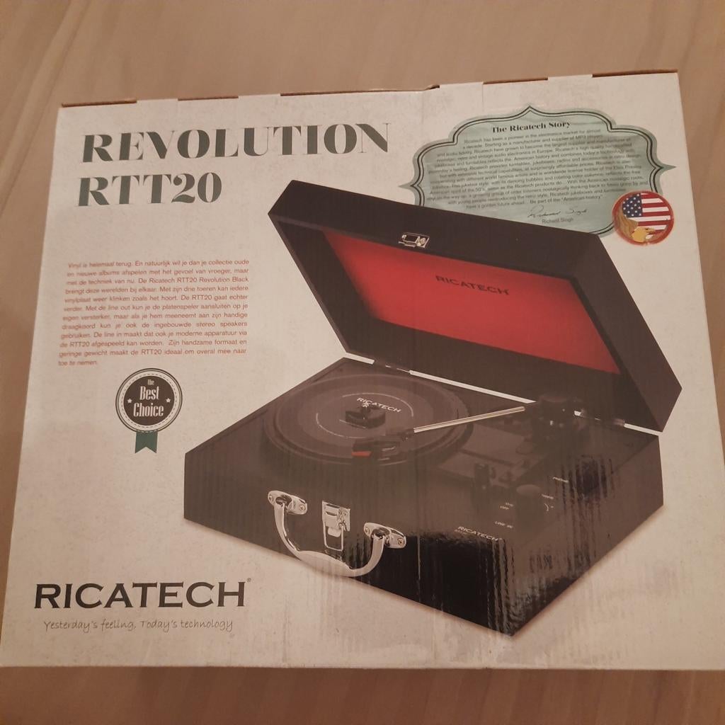 RICATECH RTT20 PLATENSPELER IN KOFFER*NIEUW*SEALED*MIB*, Audio, Tv en Foto, Platenspelers, Nieuw, Platenspeler, Overige merken