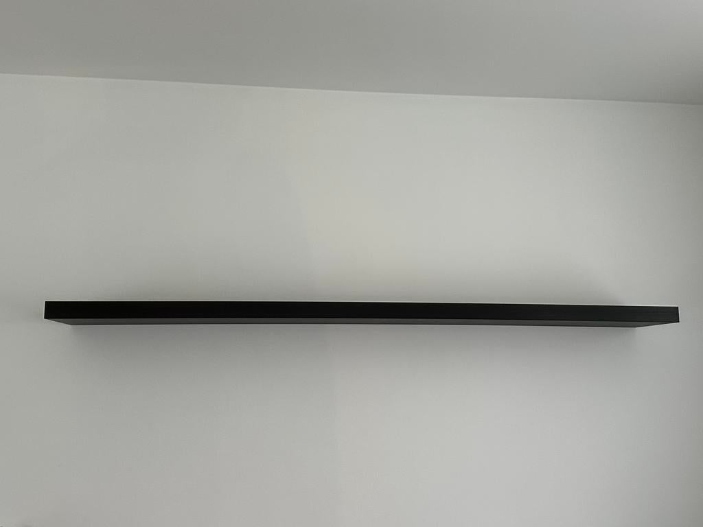 Zwarte wandplank ikea lack, Ophalen, Gebruikt