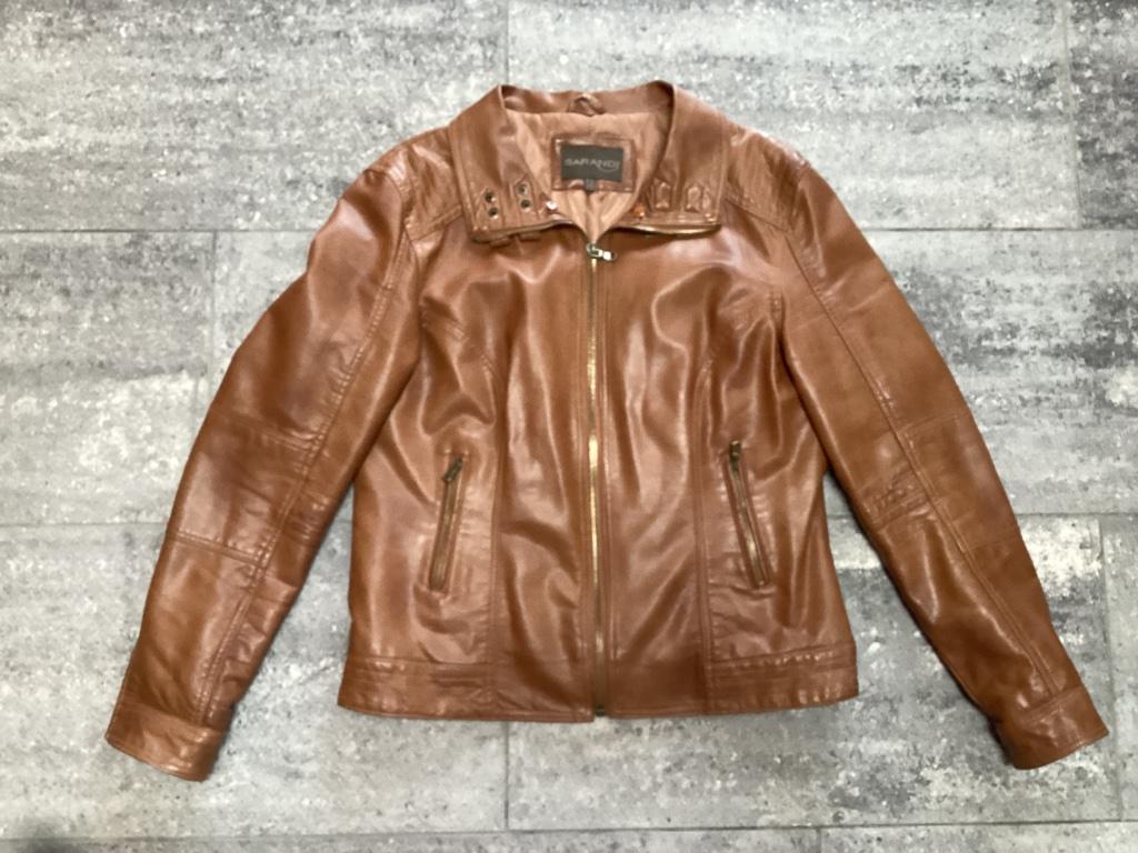 Veste cognac effet cuir Sarandi 42, Vêtements | Femmes, Taille 42/44 (L), Enlèvement ou Envoi, Sarandi, Comme neuf