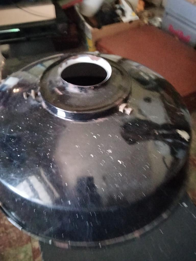 Vintage industrieel emaille lampenkap, Ophalen of Verzenden, Zo goed als nieuw