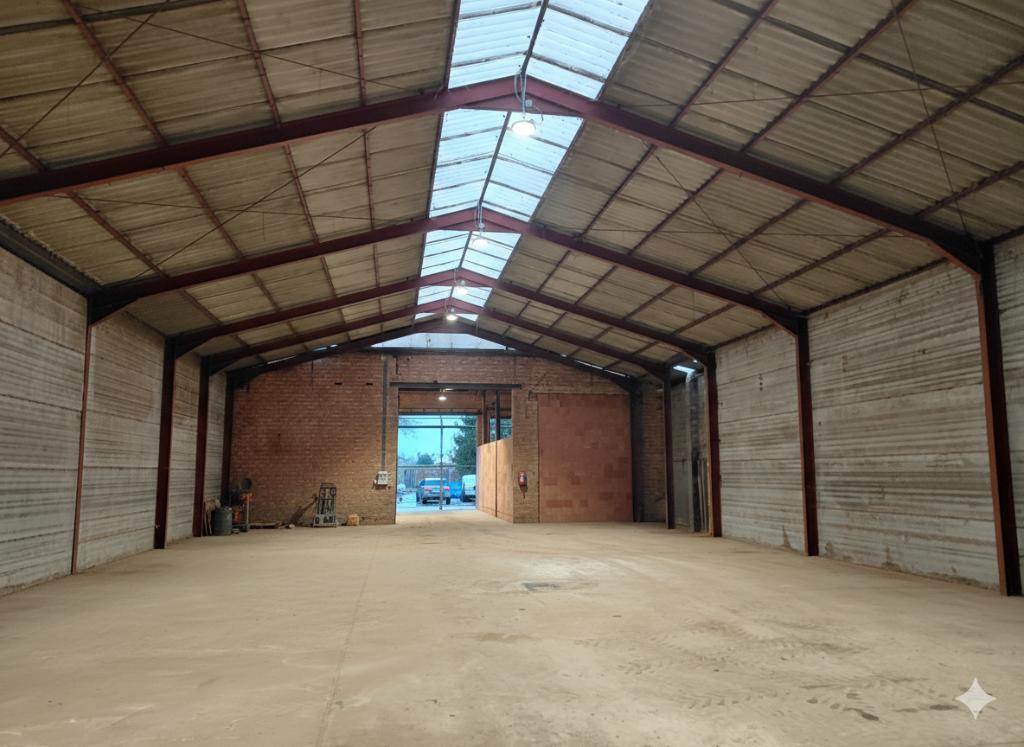 Loods 450m² te huur Zulte, Articles professionnels, Immobilier d'entreprise, Stock ou Remise, Location