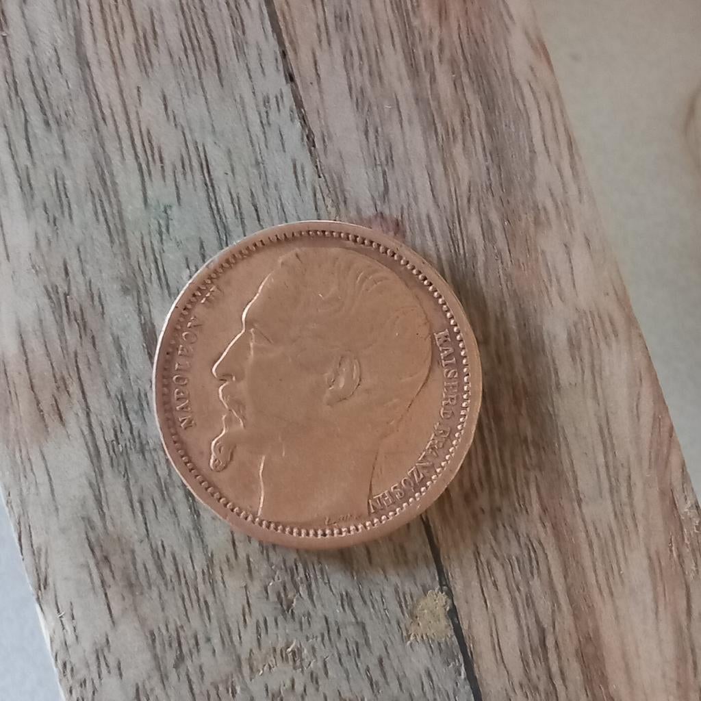 Oude munt Napoleon 3 keizer d Franzosen, Ophalen of Verzenden